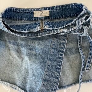 Free People We the Free Emmy Denim Skort size 2